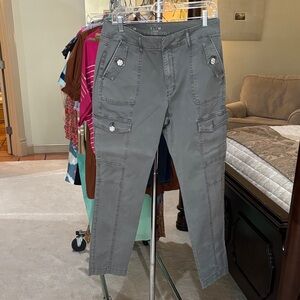 White House Black Market Gray Slim Cargo Pants